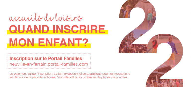 Inscriptions aux accueils de loisirs 2022